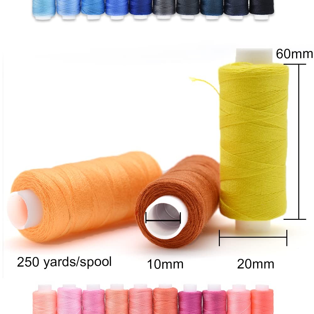 Sewing Threads Kits All Purpose 60 Color Spools Polyester Thread Quilting Thread