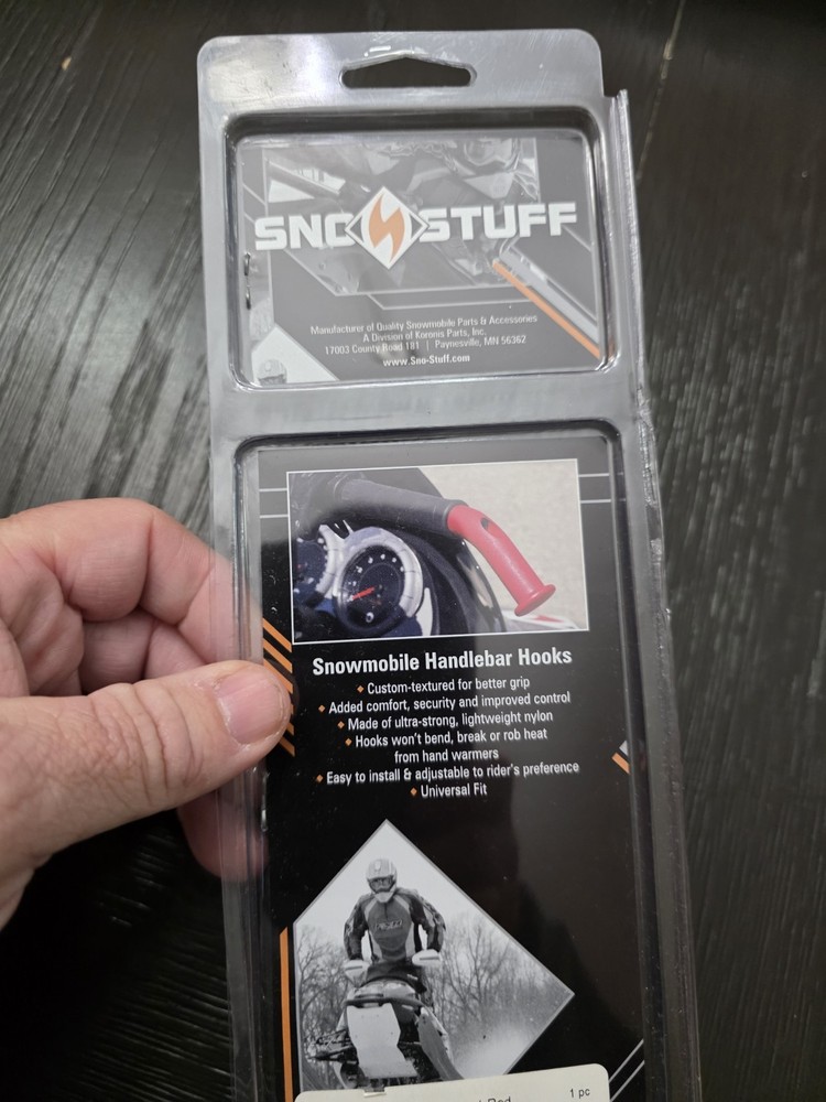 NEW Sno-Stuff RED COMBINATION Snowmobile Handlebar Hook. #104-459-82
