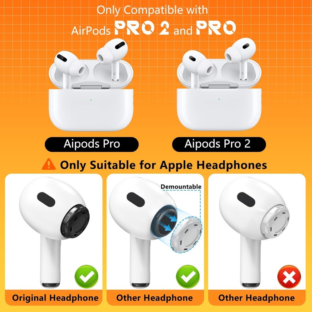 Replacement Ear Tips for AirPods Pro 2nd/1st Generation 4PCS-Medium-White