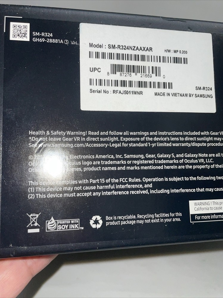 Samsung SMR324 Gear VR with Controller Black Used