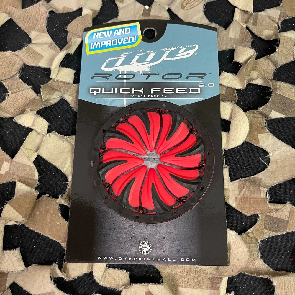 NEW Dye Rotor Quick Feed Lid 6.0 - Black/Red