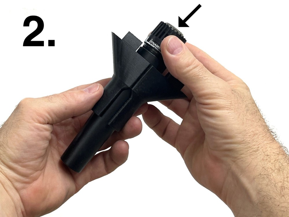 Hands Free Harmonica Holder for Shure SM57