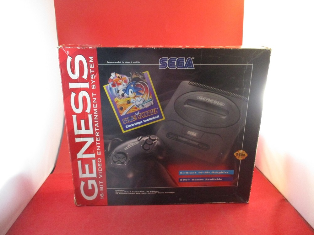 Sonic Spinball Sega Genesis Console System Empty Box ONLY (no console included)