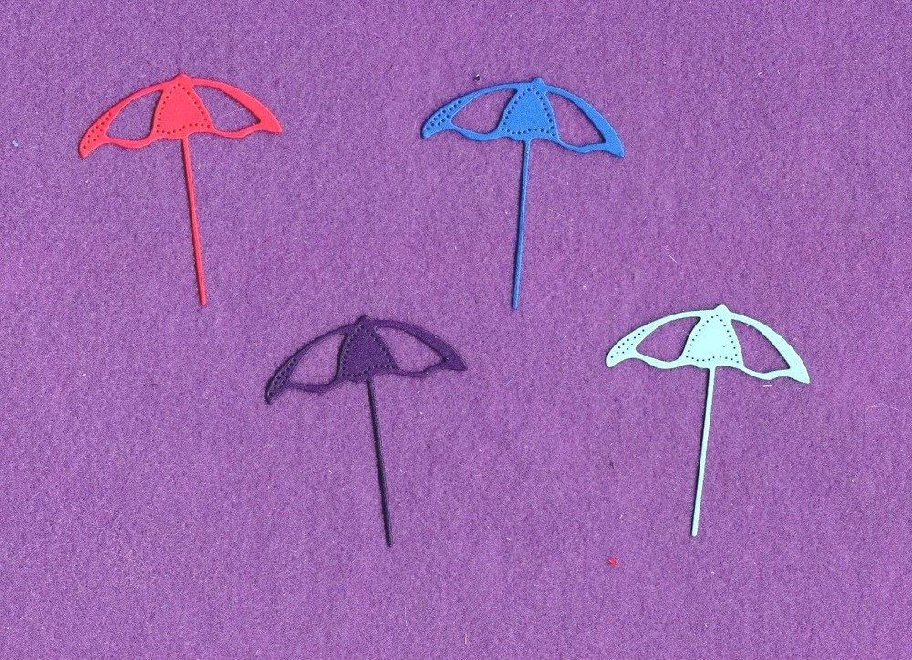 BEACH # 2 UMBRELLA die cuts scrapbook cards