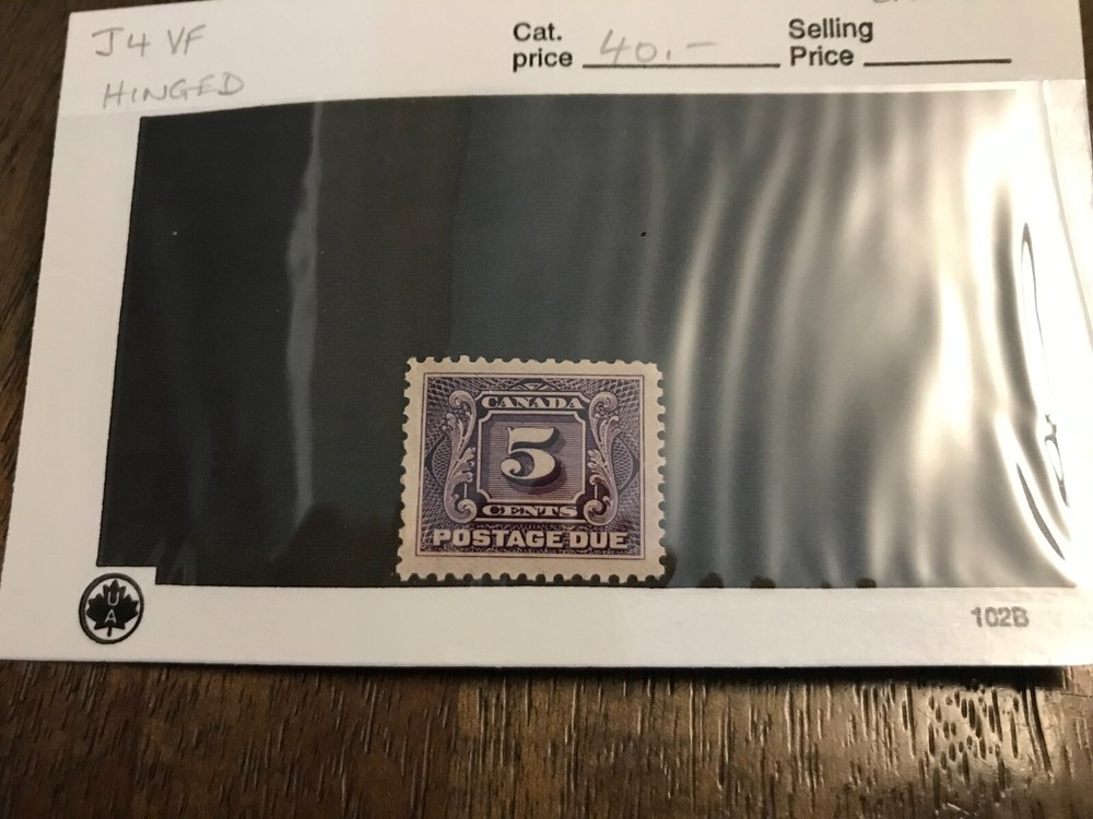 J4 VF Hinged Postage Due - CV $40.00 (CA0258)