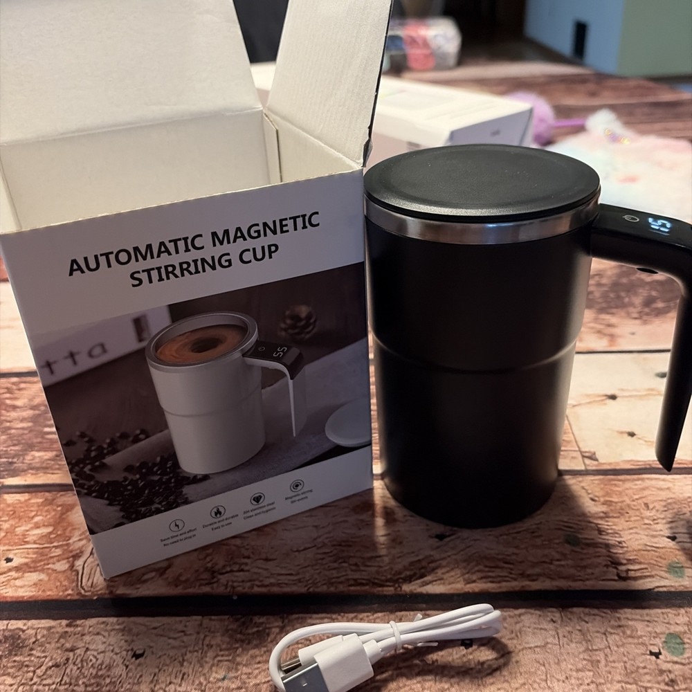 Automatic Magnetic Stirring Cup Black