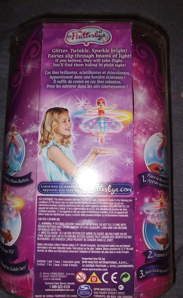 Spin Master Flutterbye Deluxe Light-Up Fairy New In Box