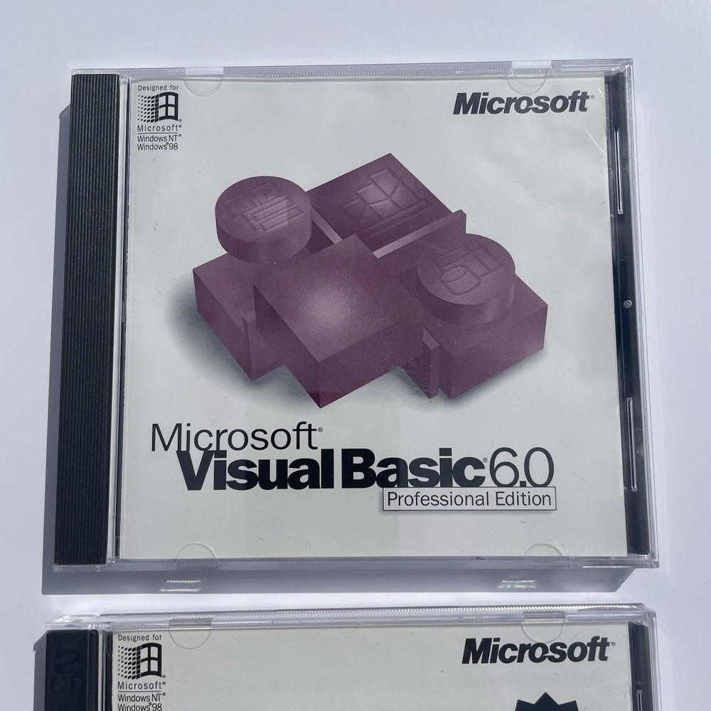 Microsoft Visual Basic 6.0 Professional Edition Pro 6 203-00490 Full Retail