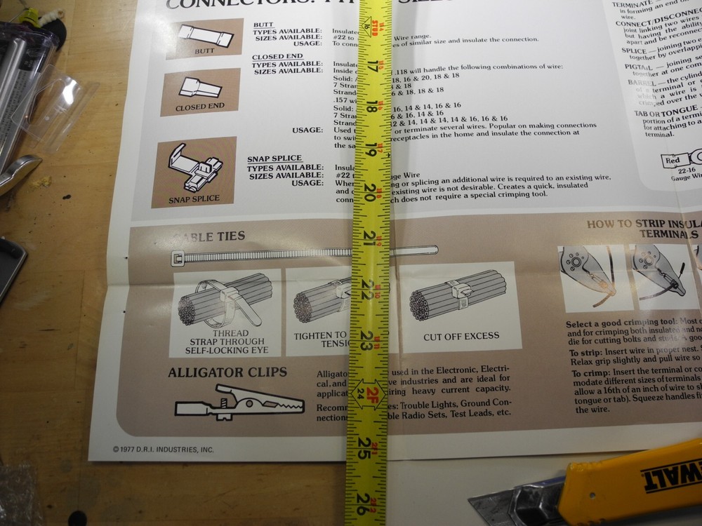 1977 Guide to selecting & using electrical terminals & connectors 25" x 18"