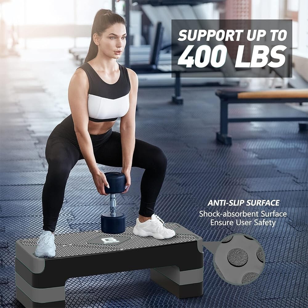 Aerobic Exercise Step, Adjustable Aerobic Stepper for Exercise, Workout Step ...