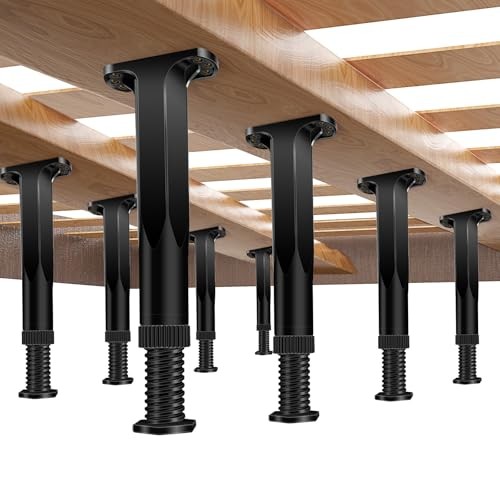 Adjustable Height Bed Frame Support Legs - 7.8-14.6inch Bed Slats Support 8 PCS