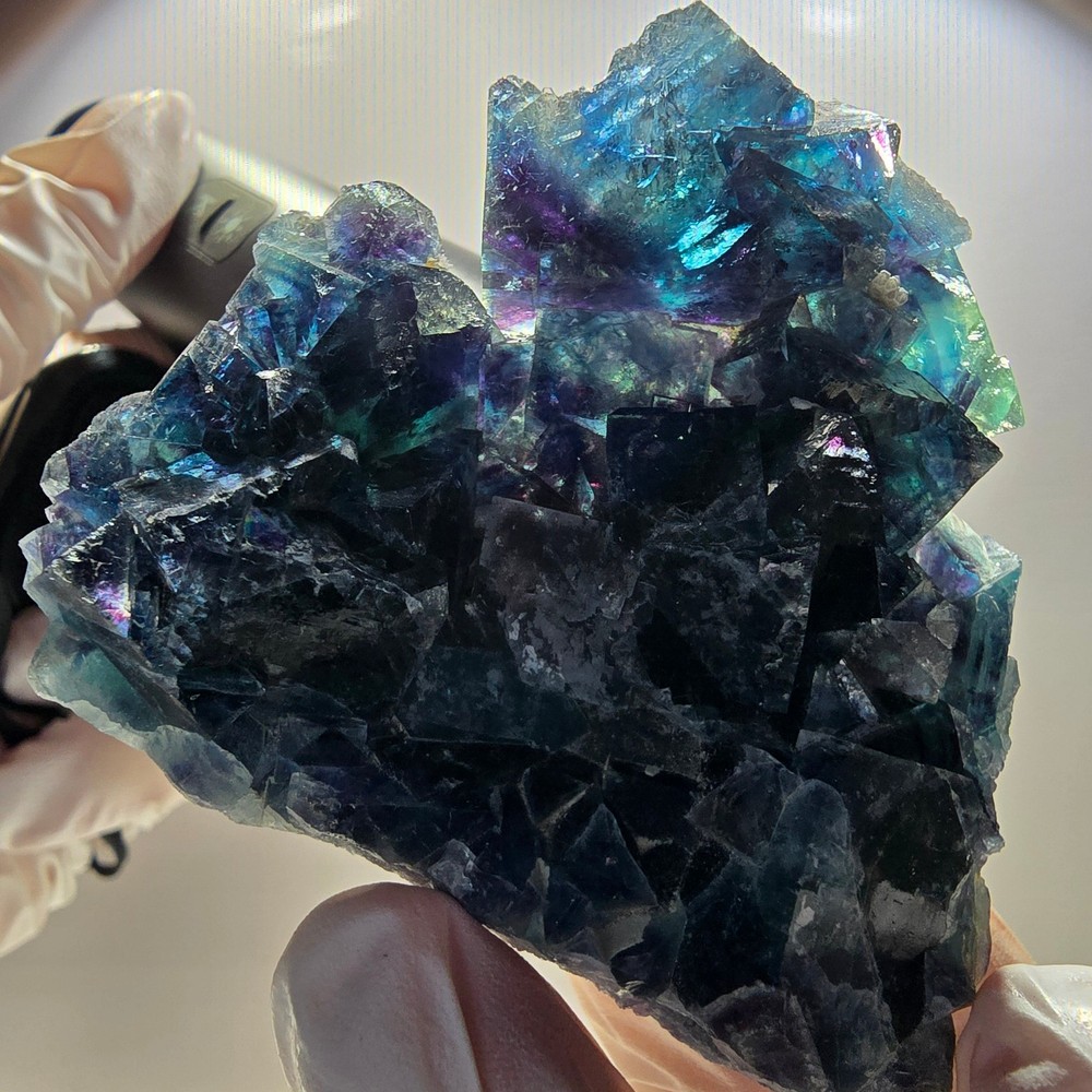 Phantom Fluorite Cube Specimen, blue Butterfly Pocket, Okorusu, Namibia