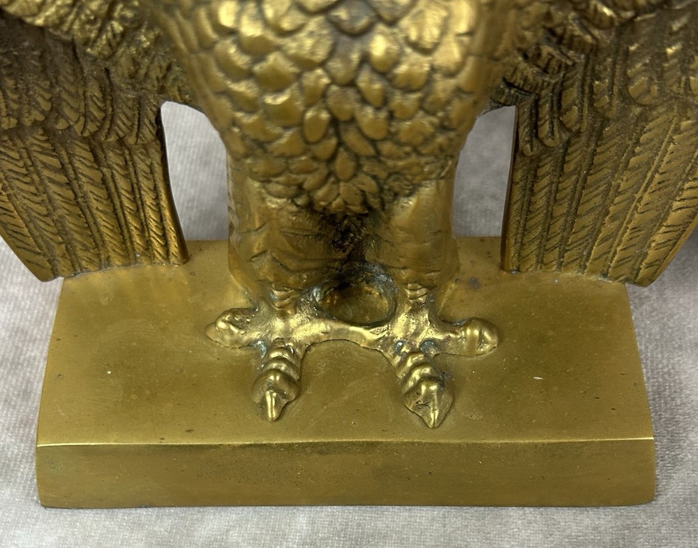 Vintage Brass Eagle Bookends 1960s