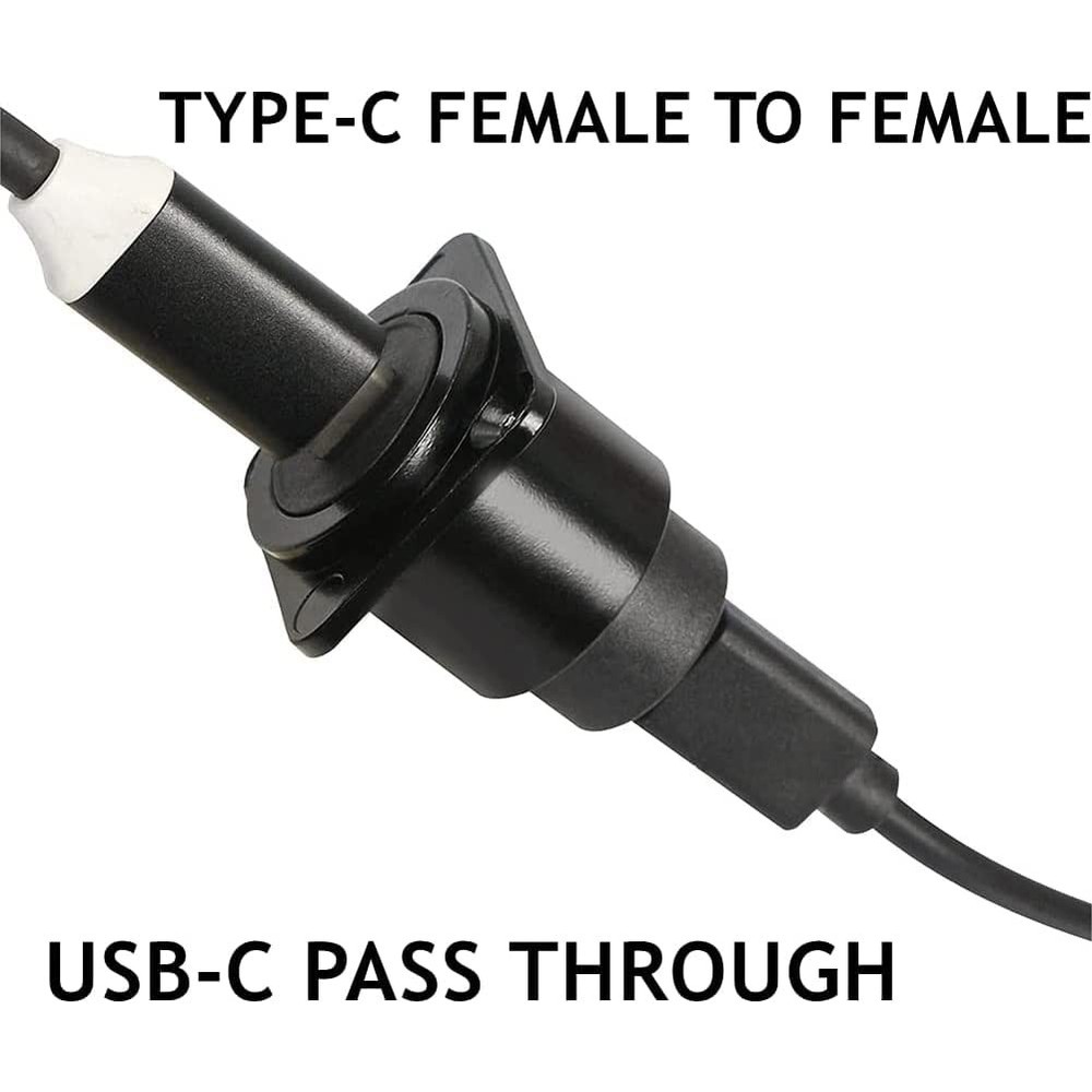 2PCS USB 3.1 Type C Panel Mount Coupler, D-Type Module USB C Pass Through Con...