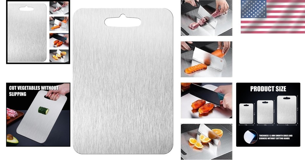 Lightweight Double-Sided Titanium Cutting Board – Perfect for All Kitchen Tasks