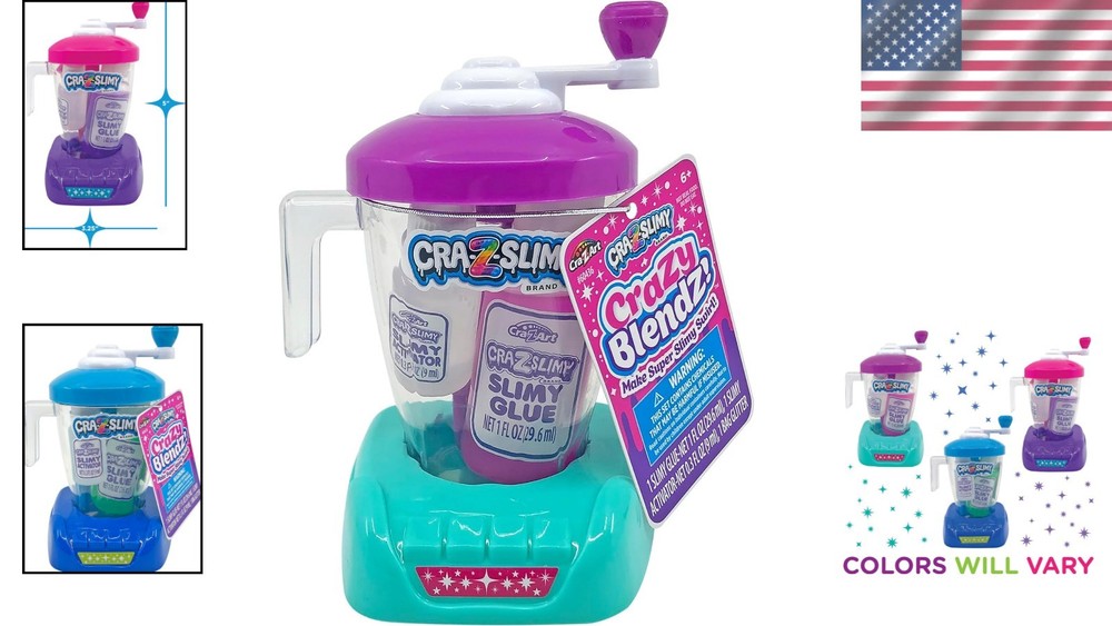 Compact Craz-Slimy Slime Mixing Station - Includes Glue and Crank Function