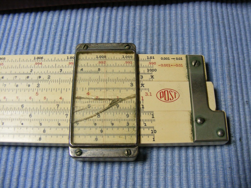 Vintage Post Versalog Slide Rule With Leather Case
