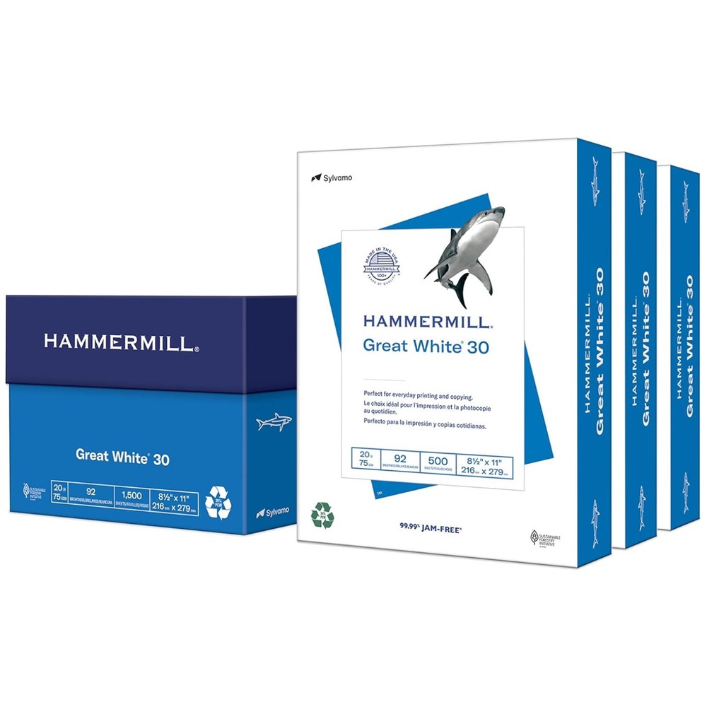 Eco-Friendly Copier Paper - 1500 Sheets, 92 Brightness