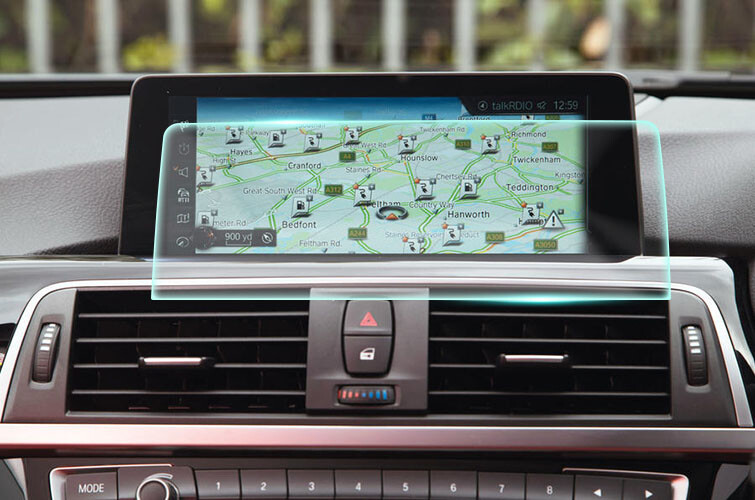 Crystal Clear Screen Protector for 2018 BMW 330e Vehicle Navigation