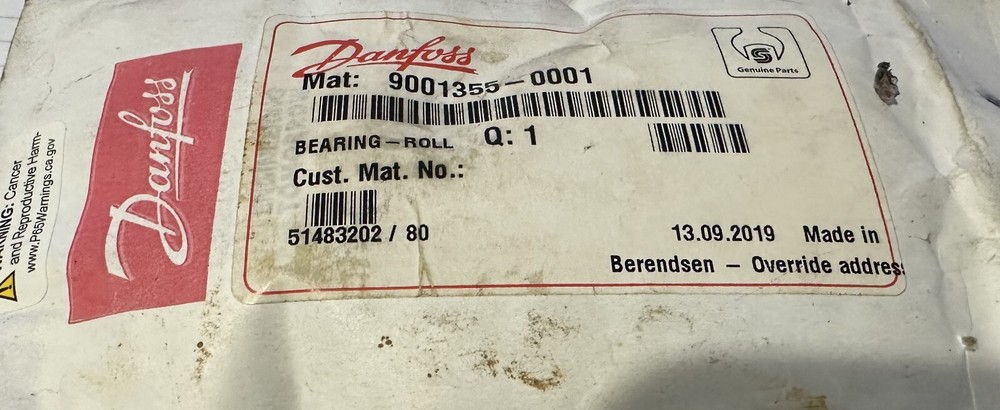9001355-0001, Danfoss, Roller Bearing