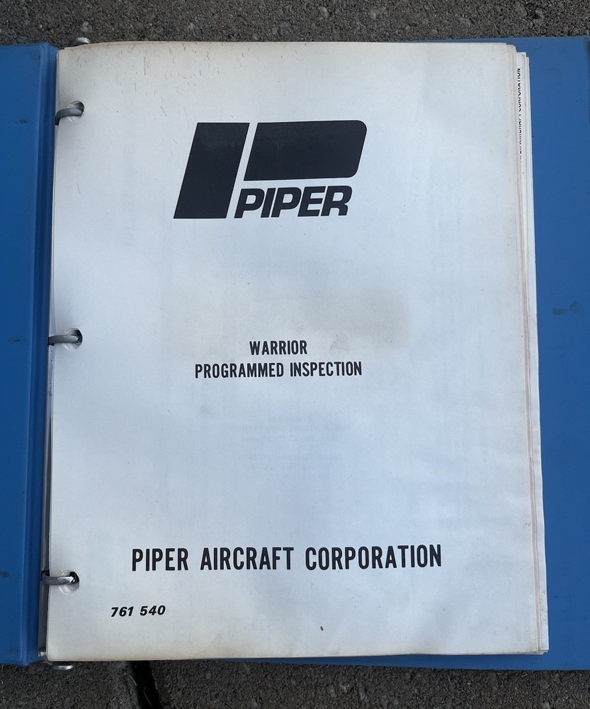 Piper Warrior Programmed Inspection 761-540 Original