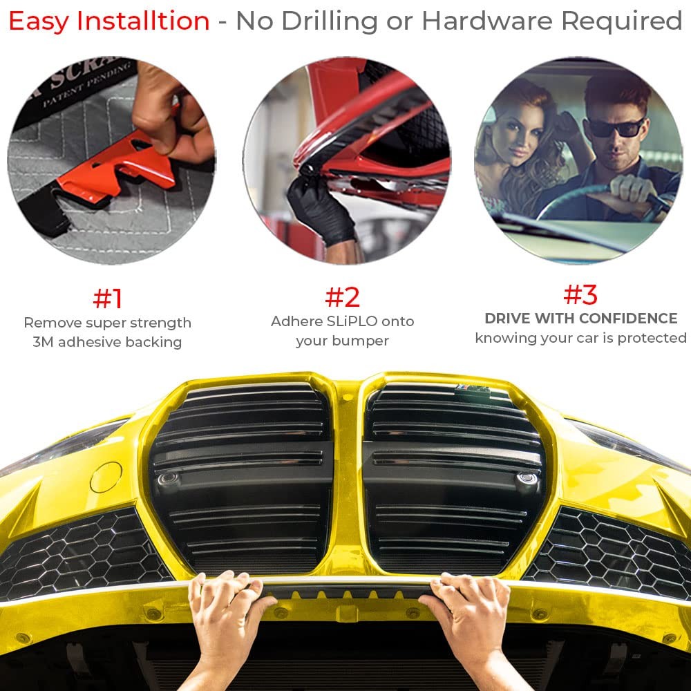 SLIPLO Ultra Universal 8 Pack Front Bumper Scrape Guard Skid Plate Protector