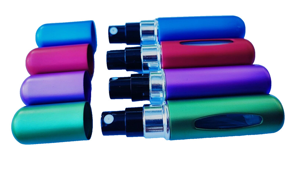 Perfume Atomizer Bottle- Portable Mini Refillable Spray Pump 5ml (4 PCs)