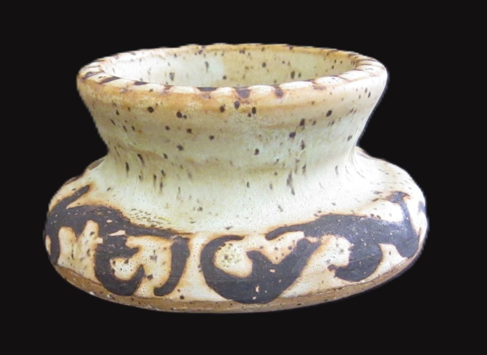 Small Planter Pot Hand Made Studio Glazed Pottery Decorated Signed 4”