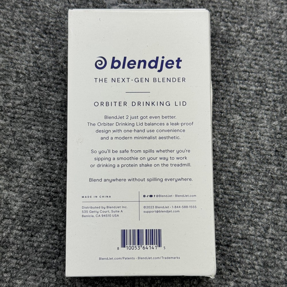BlendJet Orbiter Drinking Lid Grey Leakproof Replacement Lid W/ Strap BlendJet 2