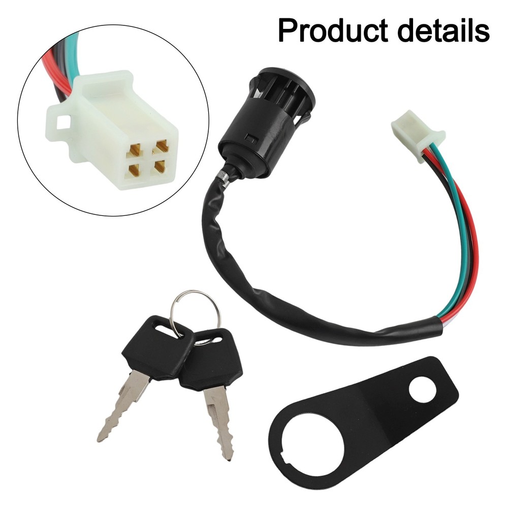 Motorcycle Ignition Switch with Holder Compatible with Multiple Brands