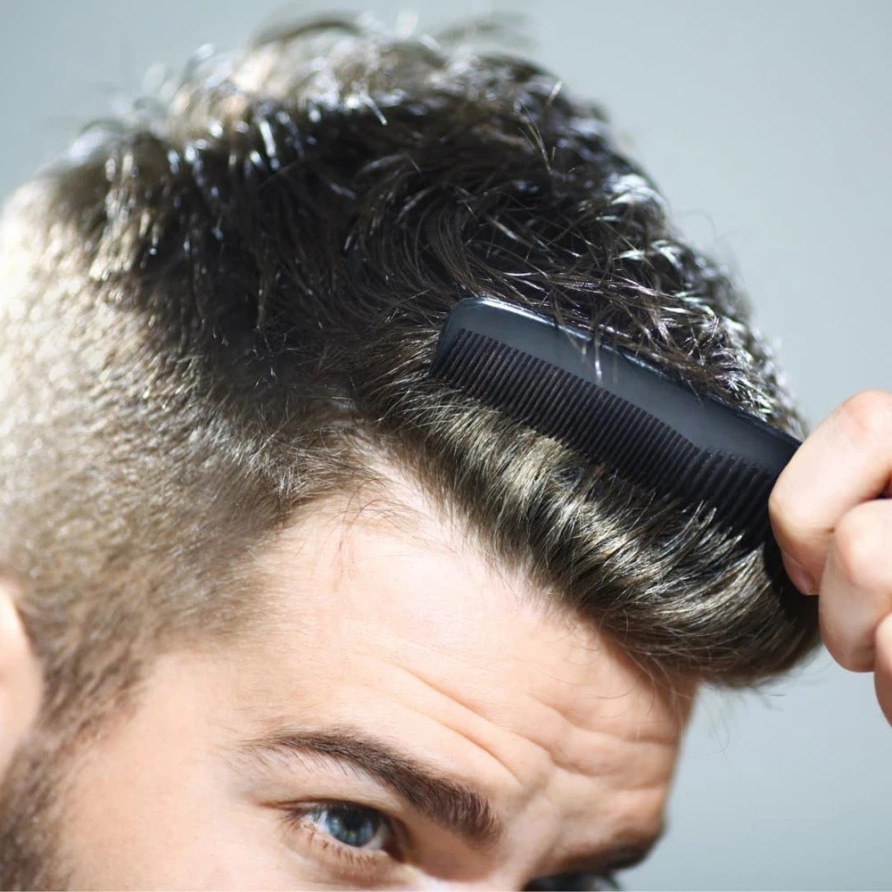 GENTS 5 Pack Pocket Comb Black Unbreakable Round Teeth Course Fine Pocket Beard