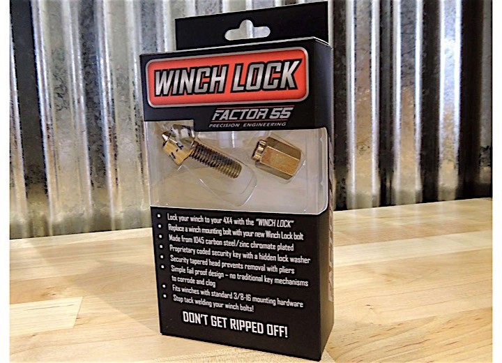 Factor 55 00001 Winch Lock Security Bolt Assembly - 3/8-16