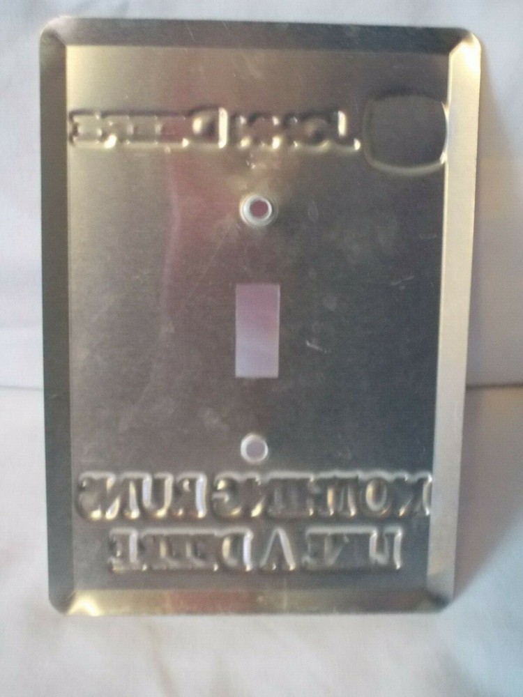 Pink John Deere Metal Light Switch Cover