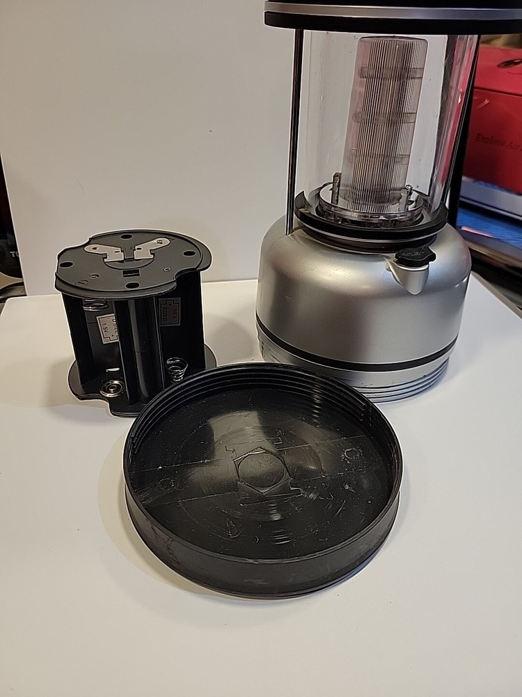 Jeep Battery Operated LED Silver Lantern Camping Light