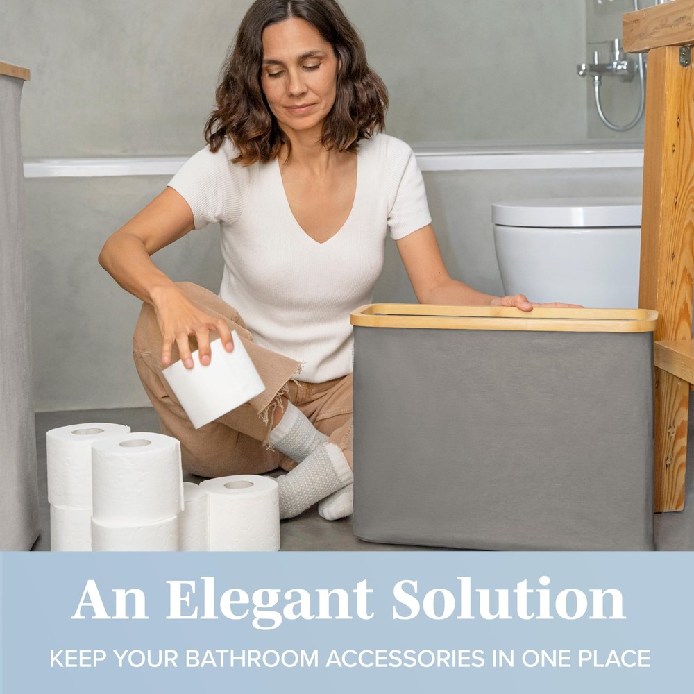 Storage for 12 Rolls, Stackable & Foldable - The Ultimate Bathroom Organizer ...
