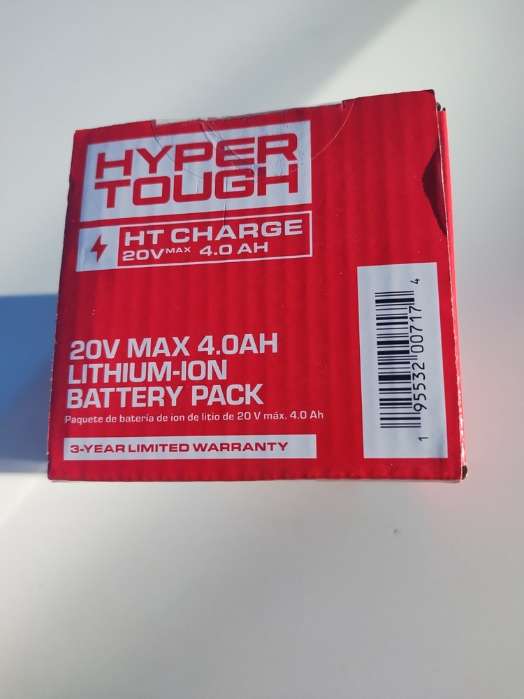 Authentic Fresh Date code Hyper Tough 20V Max 4.0Ah Lithium-Ion Battery Pack