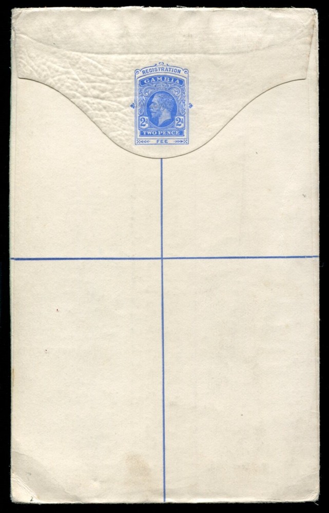 GAMBIA KGV REGISTERED ENVELOPE 1920
