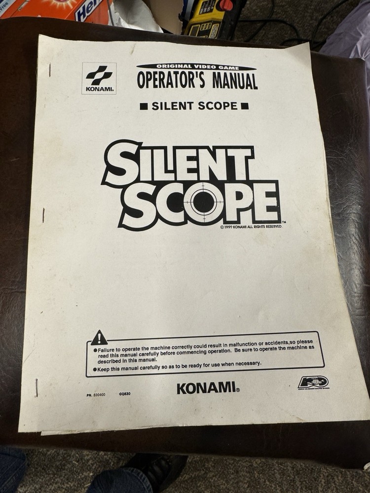 Konami Silent Scope Operators Manual