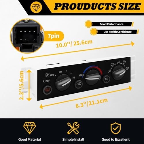 599-006 Heater A/C Climate Control Module Panel Compatible with Escalade 2000