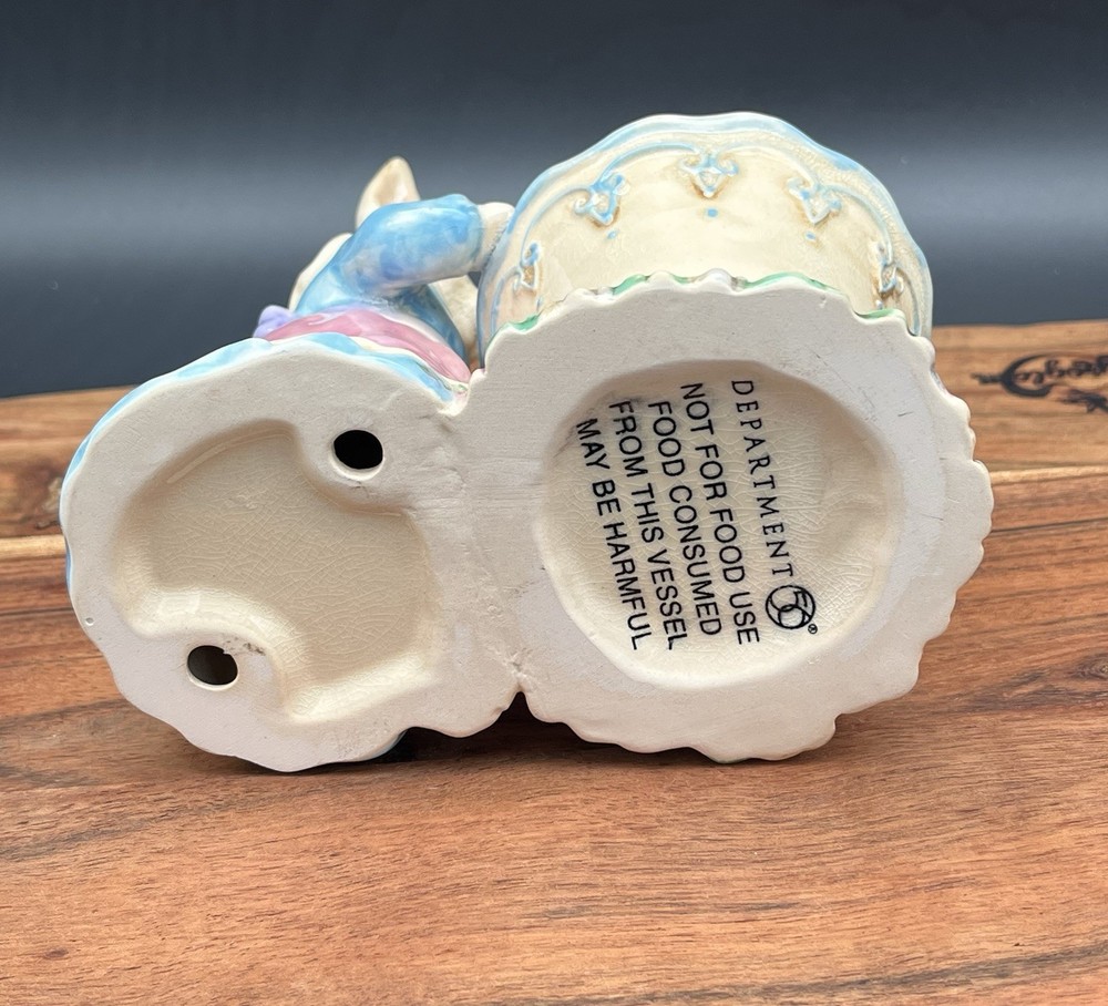 Department 56 Easter Bunny Teacup Ceramic Planter