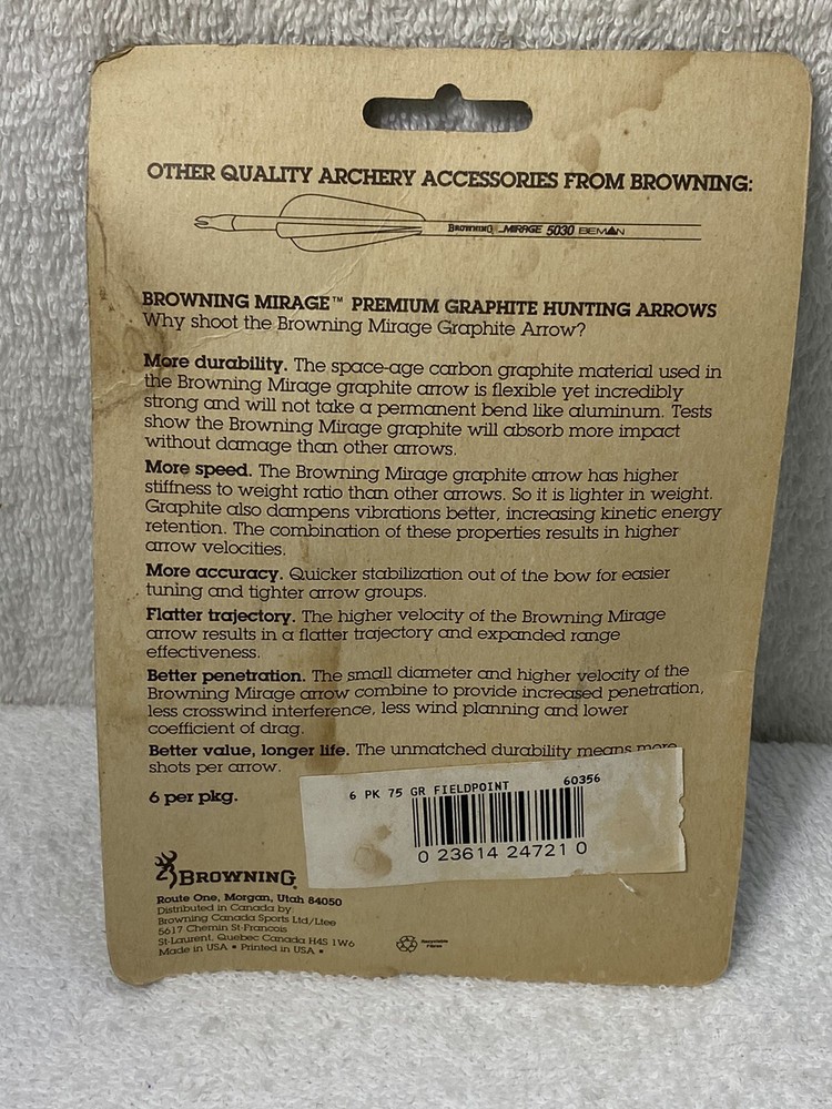 nos browning arrow tips 75 grain