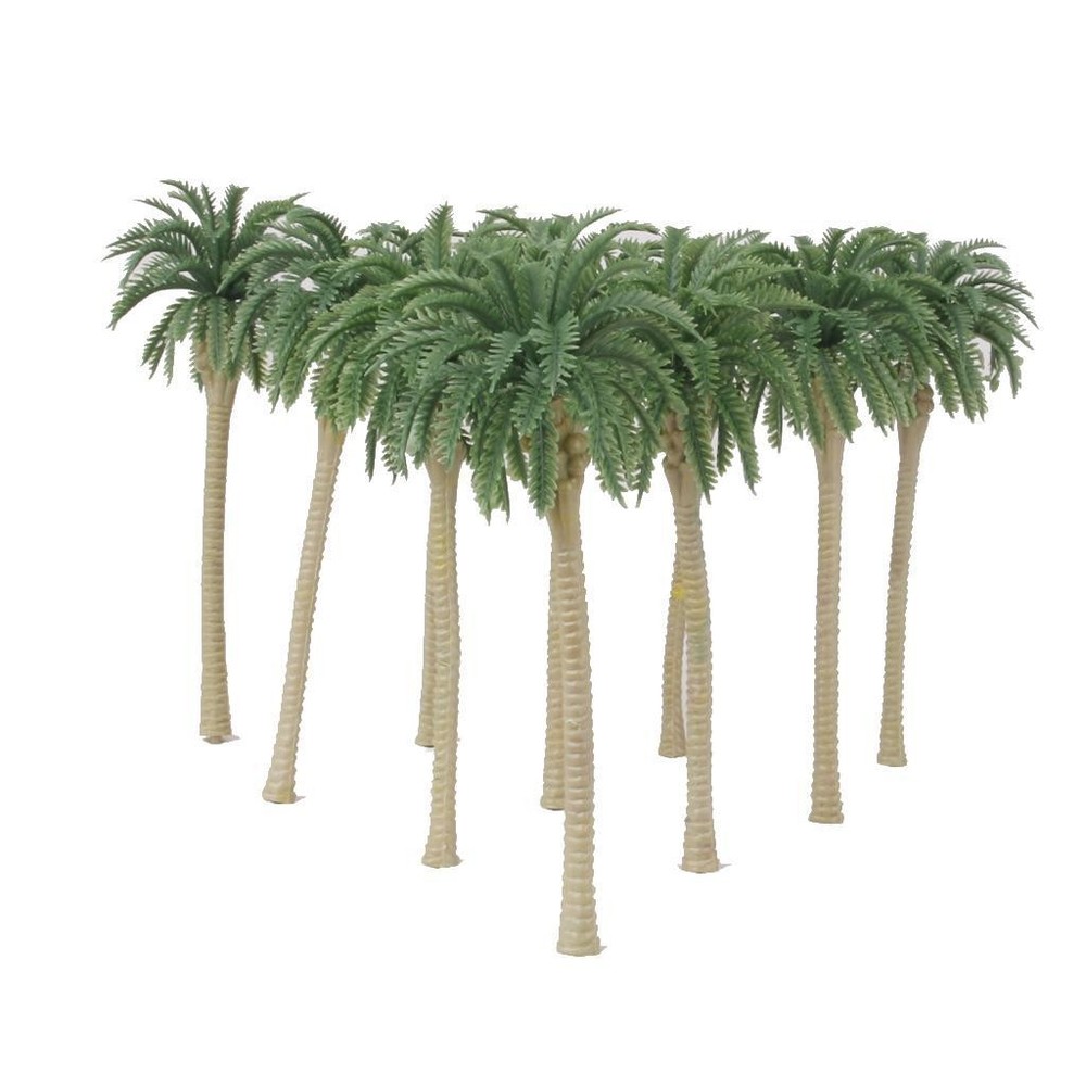 10 Model Trees Artificial Coconut Rainforest Scenery 1:100