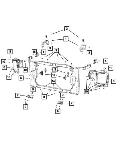 Genuine Mopar 2014-2018 Jeep Cherokee Cooling Module Bracket Right 68144540AB
