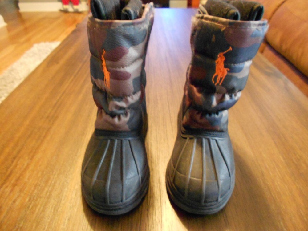Polo boys snow boots size 8 winter