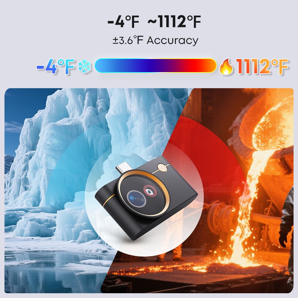 P4 Thermal Camera with Visual Camera for Android 512*384 X³IR Resolution 600℃