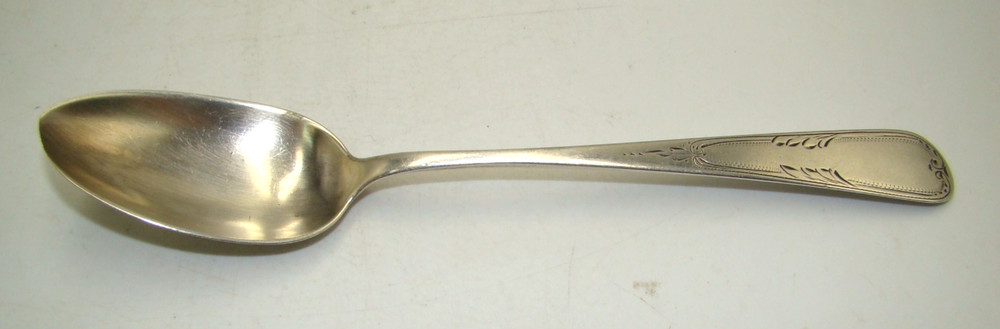 German 800 Silver Engraved Spoon