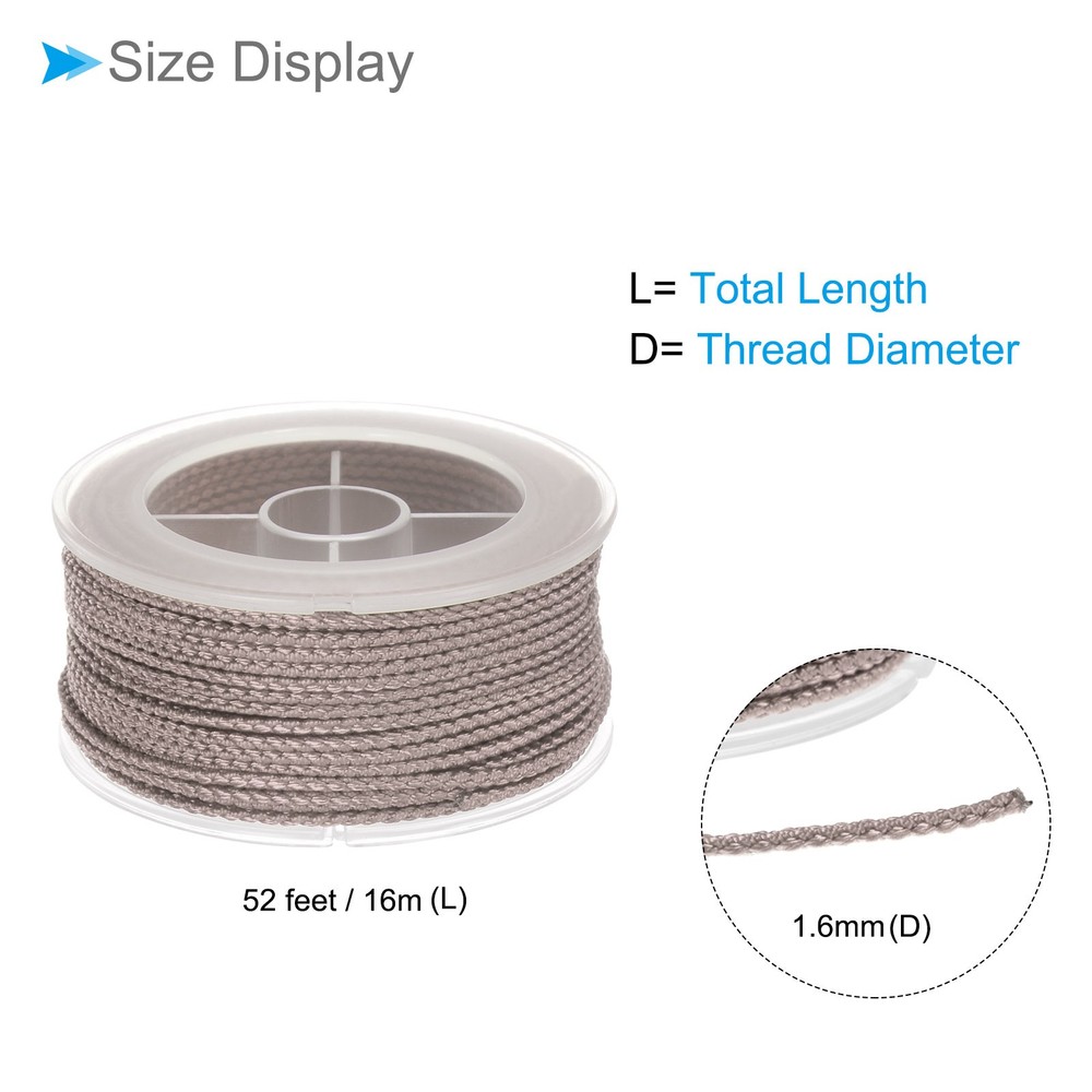 Nylon Thread 1.6mm 16m String for DIY Craft Desert Sand