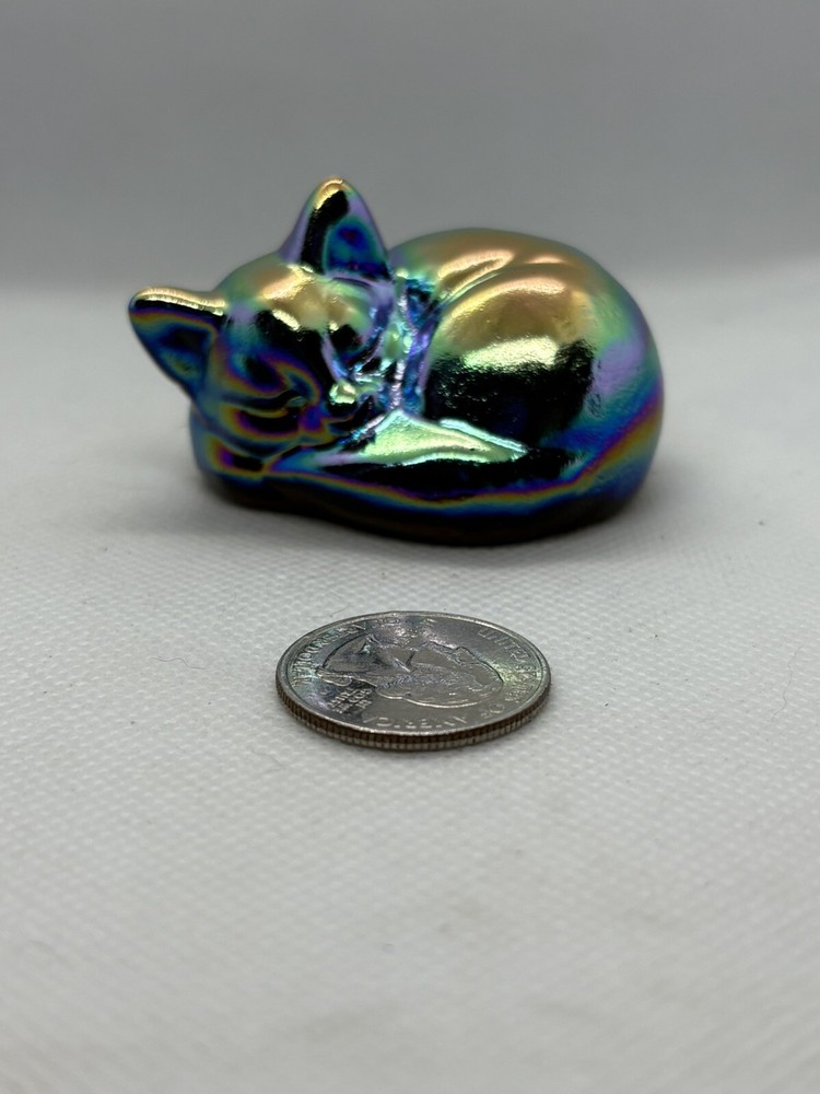 Auro Coated Crystal Sleeping Cat