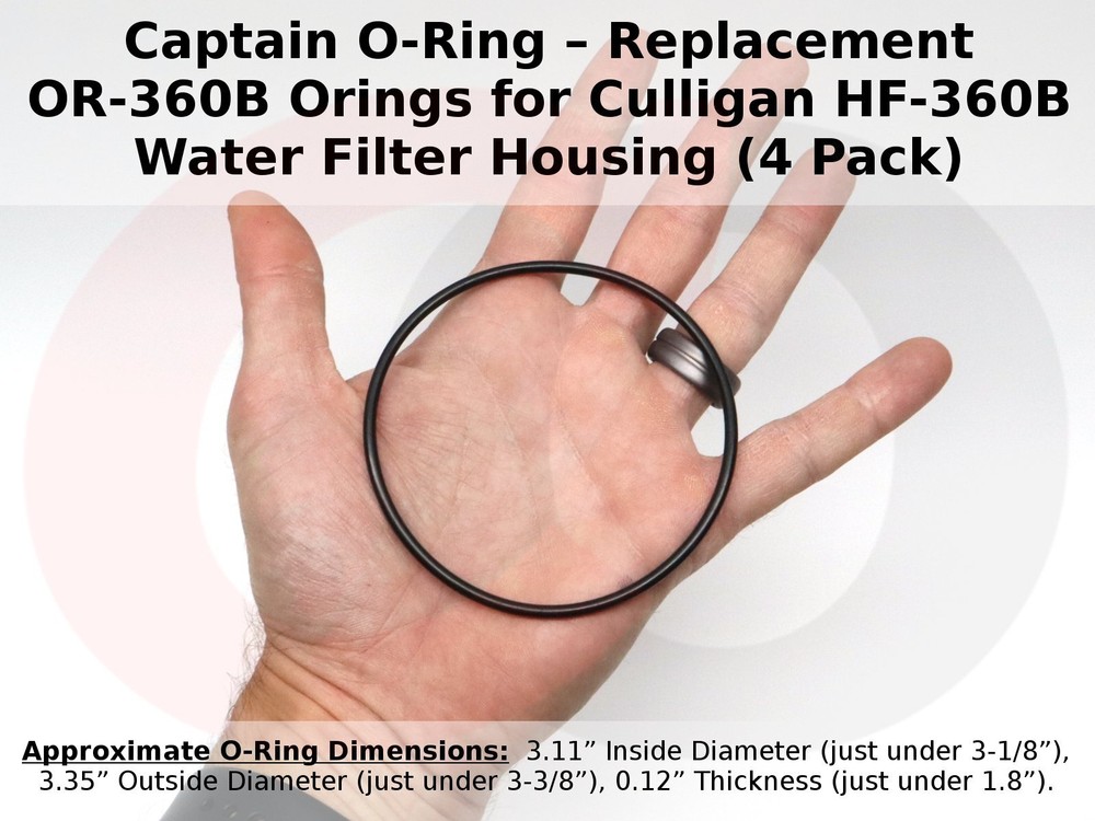 OR-360B O-Rings for Culligan HF-360B Water Filter Housing (4 Pack)