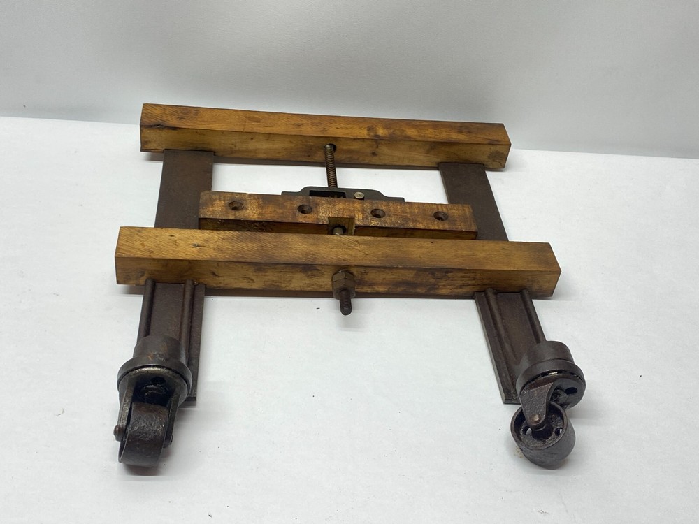 Antique Cast Iron Caster Wheels -Adjustable Leveling - Salvaged Hardware Piano